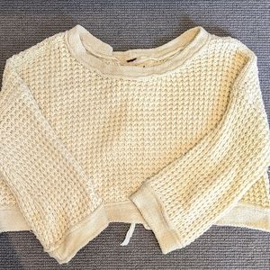 Free People Cropped Long Sleeved Sweater